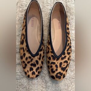Steve Madden leopard faux pony hair ballet flats